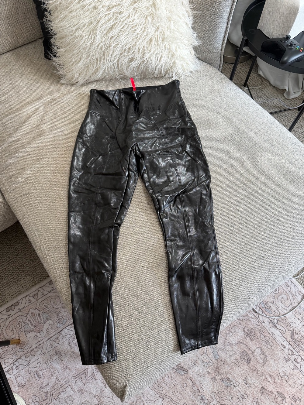 Spanx Patent Leather Leggings- Petite
